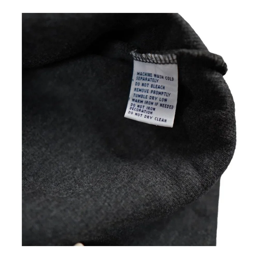 VTG Polo Ralph Lauren Sweater Men's Large Dark Gray Mock Neck‎ Quarter Preppy